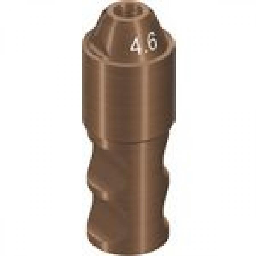ANALOG FOR SCREW-RETAINED ABUTMENTS, EDENTULOUS, STRAIGHT 0°, Ø 4.6MM, TAN