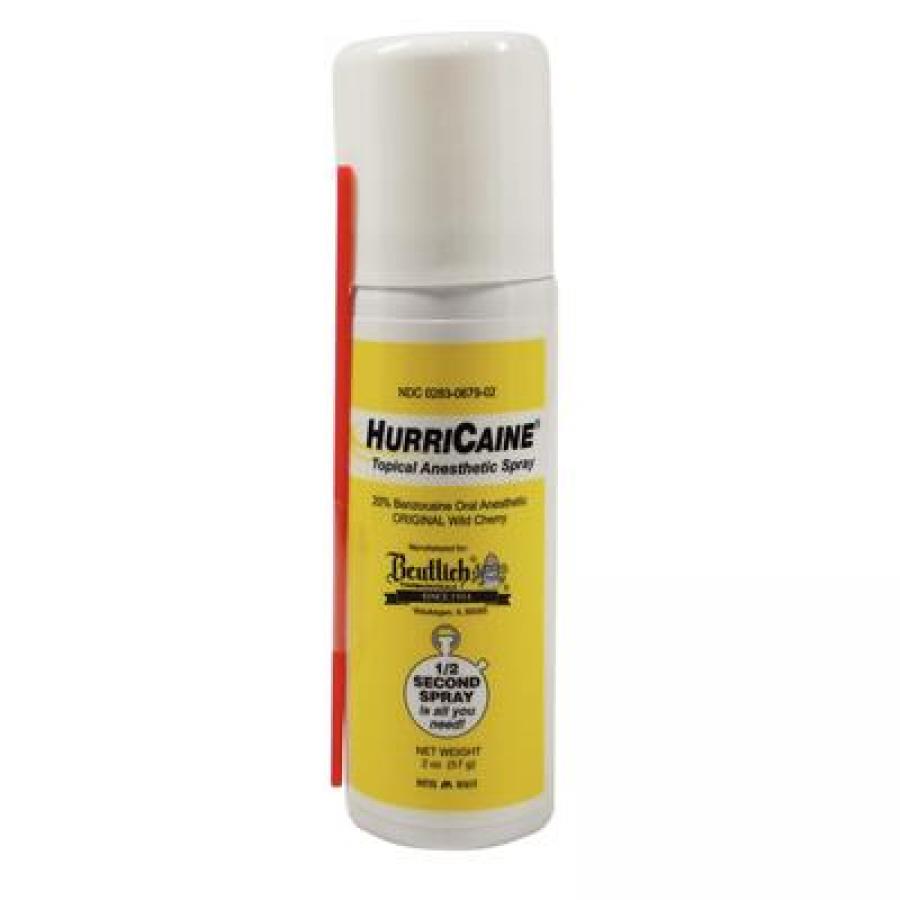 Hurricaine® 20% Benzocaine Topical Anesthetic Spray – Wild Cherry, 2 oz Spray Can