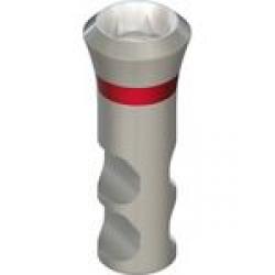 ANALOG FOR RN SYNOCTA®, L 12MM, GREY W. RED STRIPE, STAINLESS STEEL