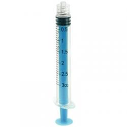 3 cc Color-Coded Syringes, 80/Pkg Blue