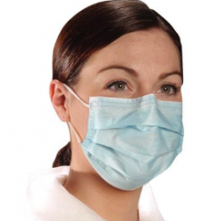 Critical Cover® AlphaAir® Earloop Face Masks – ASTM Level 3, Blue, 50/Pkg