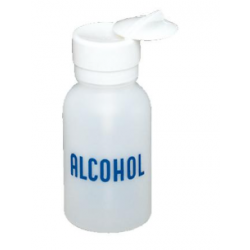 Alcohol Dispenser with Swing Lid – Plastic, Opaque White, 8 oz