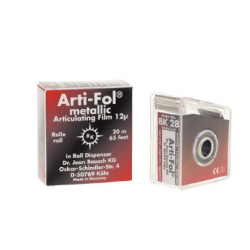 Arti-Fol® Metallic Shimstock Film in Dispenser - 20 m x 22 mm, 2 Sided, Black/Red
