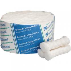 Braided Cotton Rolls Medium, 1-1/2" x 3/8", Sterile, 2000/Pkg